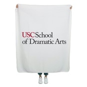 USC Trojans School of Dramatic Arts White Blanket
